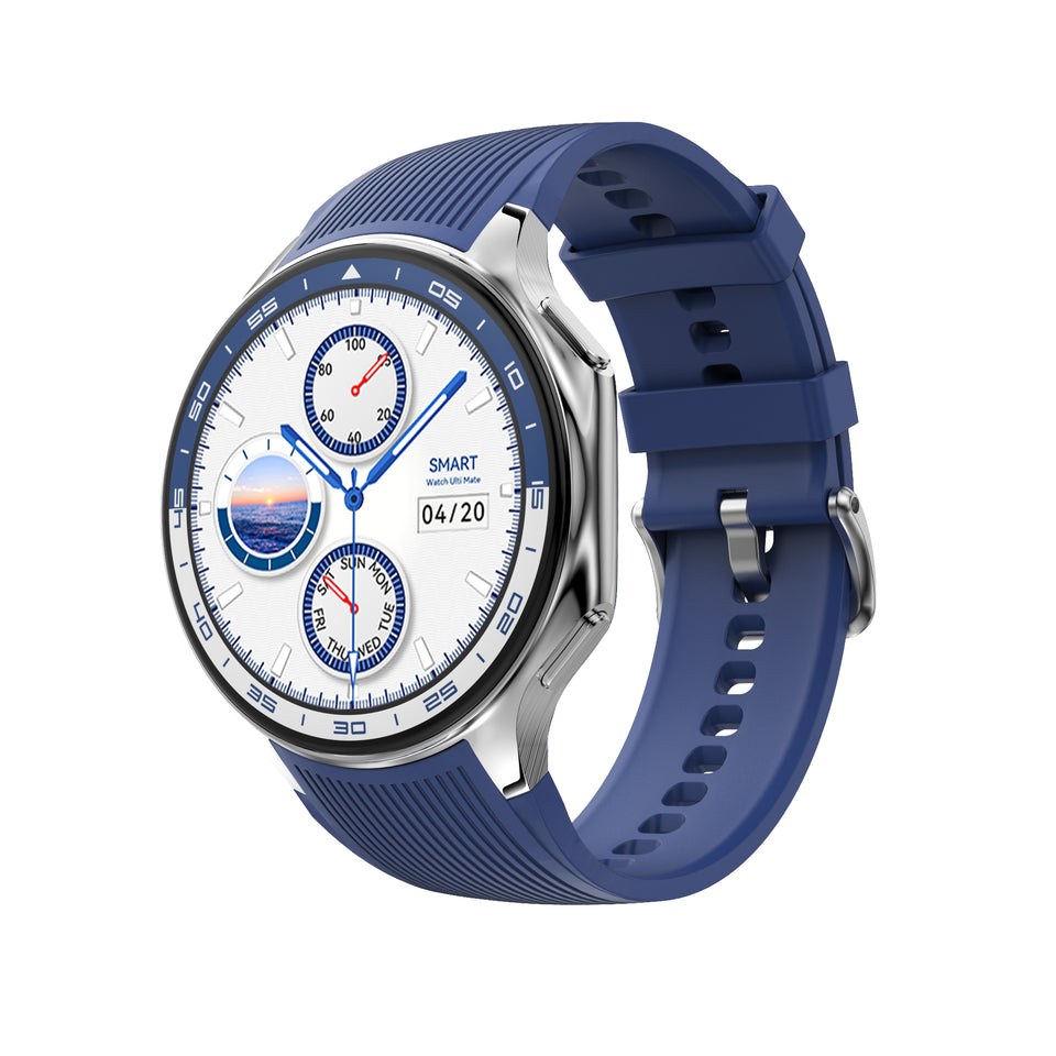 Smartwatch HD Watch X – Diseño elegante en negro y azul